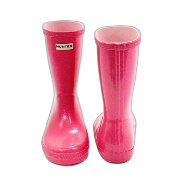 Hunter Rain Boots Pink Toddler Girls Size Slip On Shoes High Tall